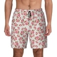 thumbnail image 1 of Lsque Mens Swim Trunks Rose Flowers Pattern - Bathing Suit Compression Liner - Beach Swim Shorts Swimwear - (S-3XL) - Stretch Quick Dry -Medium, 1 of 9