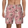 thumbnail image 1 of Lsque Mens Swim Trunks Rose Flowers Pattern - Bathing Suit Compression Liner - Beach Swim Shorts Swimwear - (S-3XL) - Stretch Quick Dry -Medium, 1 of 9