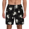 thumbnail image 1 of Lsque Mens Swim Trunks Rose Flowers Pattern - Bathing Suit Compression Liner - Beach Swim Shorts Swimwear - (S-3XL) - Stretch Quick Dry -Small, 1 of 9