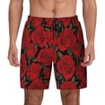 thumbnail image 1 of Lsque Mens Swim Trunks Rose Flowers Pattern - Bathing Suit Compression Liner - Beach Swim Shorts Swimwear - (S-3XL) - Stretch Quick Dry -Small, 1 of 9
