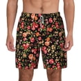 thumbnail image 1 of Lsque Mens Swim Trunks Rose Flowers Pattern - Bathing Suit Compression Liner - Beach Swim Shorts Swimwear - (S-3XL) - Stretch Quick Dry -X-Large, 1 of 9