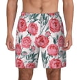 thumbnail image 1 of Lsque Mens Swim Trunks Rose Flowers Pattern - Bathing Suit Compression Liner - Beach Swim Shorts Swimwear - (S-3XL) - Stretch Quick Dry -X-Large, 1 of 9