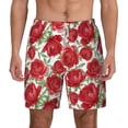 thumbnail image 1 of Lsque Mens Swim Trunks Rose Flowers Pattern - Bathing Suit Compression Liner - Beach Swim Shorts Swimwear - (S-3XL) - Stretch Quick Dry -XX-Large, 1 of 9
