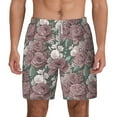 thumbnail image 1 of Lsque Mens Swim Trunks Rose Flowers Pattern - Bathing Suit Compression Liner - Beach Swim Shorts Swimwear - (S-3XL) - Stretch Quick Dry -XX-Large, 1 of 9