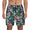 thumbnail image 1 of Lsque Mens Swim Trunks Rose Flowers Pattern - Bathing Suit Compression Liner - Beach Swim Shorts Swimwear - (S-3XL) - Stretch Quick Dry -Small, 1 of 9