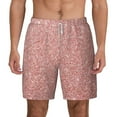 thumbnail image 1 of Lsque Mens Swim Trunks Rose Gold Pink Glitter Pattern - Bathing Suit Compression Liner - Beach Swim Shorts Swimwear - (S-3XL) - Stretch Quick Dry -Large, 1 of 9