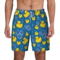 thumbnail image 1 of Lsque Mens Swim Trunks Rubber Duck Pattern - Bathing Suit Compression Liner - Beach Swim Shorts Swimwear - (S-3XL) - Stretch Quick Dry -Medium, 1 of 9
