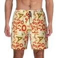 thumbnail image 1 of Lsque Mens Swim Trunks Scandinavian Alphabet2 Pattern - Bathing Suit Compression Liner - Beach Swim Shorts Swimwear - (S-3XL) - Stretch Quick Dry -3X-Large, 1 of 9