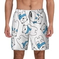 thumbnail image 1 of Lsque Mens Swim Trunks Scarf Bear Pattern - Bathing Suit Compression Liner - Beach Swim Shorts Swimwear - (S-3XL) - Stretch Quick Dry -X-Large, 1 of 9