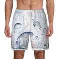 thumbnail image 1 of Lsque Mens Swim Trunks Sea Animals Pattern - Bathing Suit Compression Liner - Beach Swim Shorts Swimwear - (S-3XL) - Stretch Quick Dry -3X-Large, 1 of 9