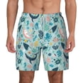 thumbnail image 1 of Lsque Mens Swim Trunks Sea Life Pattern - Bathing Suit Compression Liner - Beach Swim Shorts Swimwear - (S-3XL) - Stretch Quick Dry -3X-Large, 1 of 9