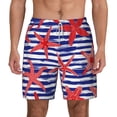 thumbnail image 1 of Lsque Mens Swim Trunks Sea Stars Pattern - Bathing Suit Compression Liner - Beach Swim Shorts Swimwear - (S-3XL) - Stretch Quick Dry -3X-Large, 1 of 9