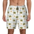 thumbnail image 1 of Lsque Mens Swim Trunks Sea Turtle Basking in the Sun Pattern - Bathing Suit Compression Liner - Beach Swim Shorts Swimwear - (S-3XL) - Stretch Quick Dry -Large, 1 of 9