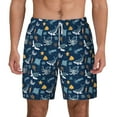 thumbnail image 1 of Lsque Mens Swim Trunks Sea Turtle Pattern - Bathing Suit Compression Liner - Beach Swim Shorts Swimwear - (S-3XL) - Stretch Quick Dry -Large, 1 of 9