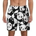 thumbnail image 1 of Lsque Mens Swim Trunks Seamless Pattern Cute Panda Pattern - Bathing Suit Compression Liner - Beach Swim Shorts Swimwear - (S-3XL) - Stretch Quick Dry -XX-Large, 1 of 9