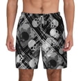 thumbnail image 1 of Lsque Mens Swim Trunks Seamless Pattern With Skulls Pattern - Bathing Suit Compression Liner - Beach Swim Shorts Swimwear - (S-3XL) - Stretch Quick Dry -XX-Large, 1 of 9