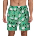 thumbnail image 1 of Lsque Mens Swim Trunks Sheep Zzz Pattern - Bathing Suit Compression Liner - Beach Swim Shorts Swimwear - (S-3XL) - Stretch Quick Dry -Small, 1 of 8