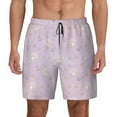 thumbnail image 1 of Lsque Mens Swim Trunks Shells Pearl Pattern - Bathing Suit Compression Liner - Beach Swim Shorts Swimwear - (S-3XL) - Stretch Quick Dry -Medium, 1 of 9