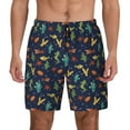 thumbnail image 1 of Lsque Mens Swim Trunks Shells and Seaweed Pattern - Bathing Suit Compression Liner - Beach Swim Shorts Swimwear - (S-3XL) - Stretch Quick Dry -X-Large, 1 of 9