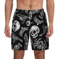 thumbnail image 1 of Lsque Mens Swim Trunks Skull bird bat spider Pattern - Bathing Suit Compression Liner - Beach Swim Shorts Swimwear - (S-3XL) - Stretch Quick Dry -Medium, 1 of 9