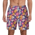 thumbnail image 1 of Lsque Mens Swim Trunks Skull daisy flower Pattern - Bathing Suit Compression Liner - Beach Swim Shorts Swimwear - (S-3XL) - Stretch Quick Dry -Medium, 1 of 9