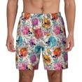 thumbnail image 1 of Lsque Mens Swim Trunks Skulls and Roses Pattern - Bathing Suit Compression Liner - Beach Swim Shorts Swimwear - (S-3XL) - Stretch Quick Dry -3X-Large, 1 of 9