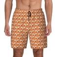 thumbnail image 1 of Lsque Mens Swim Trunks Sleepy Foxes Pattern - Bathing Suit Compression Liner - Beach Swim Shorts Swimwear - (S-3XL) - Stretch Quick Dry -Small, 1 of 9