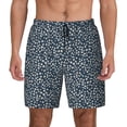 thumbnail image 1 of Lsque Mens Swim Trunks Small White Flowers Pattern - Bathing Suit Compression Liner - Beach Swim Shorts Swimwear - (S-3XL) - Stretch Quick Dry -3X-Large, 1 of 9