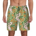 thumbnail image 1 of Lsque Mens Swim Trunks Snake And Floral Pattern - Bathing Suit Compression Liner - Beach Swim Shorts Swimwear - (S-3XL) - Stretch Quick Dry -Medium, 1 of 9