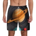 thumbnail image 1 of Lsque Mens Swim Trunks Solar System Paper Art Pattern - Bathing Suit Compression Liner - Beach Swim Shorts Swimwear - (S-3XL) - Stretch Quick Dry -3X-Large, 1 of 9