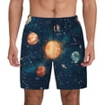 thumbnail image 1 of Lsque Mens Swim Trunks Solar System And Planets Pattern - Bathing Suit Compression Liner - Beach Swim Shorts Swimwear - (S-3XL) - Stretch Quick Dry -Small, 1 of 9
