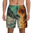 thumbnail image 1 of Lsque Mens Swim Trunks Space Adventurer Cat Pattern - Bathing Suit Compression Liner - Beach Swim Shorts Swimwear - (S-3XL) - Stretch Quick Dry -Large, 1 of 9