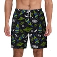 thumbnail image 1 of Lsque Mens Swim Trunks Space Rockets Pattern - Bathing Suit Compression Liner - Beach Swim Shorts Swimwear - (S-3XL) - Stretch Quick Dry -3X-Large, 1 of 9