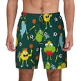 thumbnail image 1 of Lsque Mens Swim Trunks Sport Monster Pattern - Bathing Suit Compression Liner - Beach Swim Shorts Swimwear - (S-3XL) - Stretch Quick Dry -Large, 1 of 9