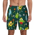 thumbnail image 1 of Lsque Mens Swim Trunks Sport Monster Pattern - Bathing Suit Compression Liner - Beach Swim Shorts Swimwear - (S-3XL) - Stretch Quick Dry -X-Large, 1 of 9
