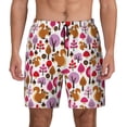 thumbnail image 1 of Lsque Mens Swim Trunks Squirrel In The Forest Pattern - Bathing Suit Compression Liner - Beach Swim Shorts Swimwear - (S-3XL) - Stretch Quick Dry -Small, 1 of 9