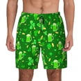 thumbnail image 1 of Lsque Mens Swim Trunks St Patrick's Day2 Pattern - Bathing Suit Compression Liner - Beach Swim Shorts Swimwear - (S-3XL) - Stretch Quick Dry -Small, 1 of 9