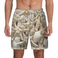 thumbnail image 1 of Lsque Mens Swim Trunks Starfish and Sea Shells Pattern - Bathing Suit Compression Liner - Beach Swim Shorts Swimwear - (S-3XL) - Stretch Quick Dry -Medium, 1 of 9