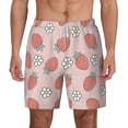 thumbnail image 1 of Lsque Mens Swim Trunks Strawberry And Flowers Pattern - Bathing Suit Compression Liner - Beach Swim Shorts Swimwear - (S-3XL) - Stretch Quick Dry -XX-Large, 1 of 9