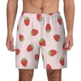 thumbnail image 1 of Lsque Mens Swim Trunks Strawberry Pattern - Bathing Suit Compression Liner - Beach Swim Shorts Swimwear - (S-3XL) - Stretch Quick Dry -3X-Large, 1 of 9