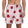 thumbnail image 1 of Lsque Mens Swim Trunks Strawberry Pattern - Bathing Suit Compression Liner - Beach Swim Shorts Swimwear - (S-3XL) - Stretch Quick Dry -Large, 1 of 9