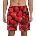 thumbnail image 1 of Lsque Mens Swim Trunks Strawberry Red Pattern - Bathing Suit Compression Liner - Beach Swim Shorts Swimwear - (S-3XL) - Stretch Quick Dry -3X-Large, 1 of 9