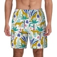 thumbnail image 1 of Lsque Mens Swim Trunks Summer Leopard Pattern - Bathing Suit Compression Liner - Beach Swim Shorts Swimwear - (S-3XL) - Stretch Quick Dry -Large, 1 of 9