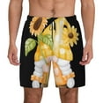 thumbnail image 1 of Lsque Mens Swim Trunks Sunflower Gnomes 3 Pattern - Bathing Suit Compression Liner - Beach Swim Shorts Swimwear - (S-3XL) - Stretch Quick Dry -X-Large, 1 of 9