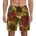 thumbnail image 1 of Lsque Mens Swim Trunks Sunflower Pattern - Bathing Suit Compression Liner - Beach Swim Shorts Swimwear - (S-3XL) - Stretch Quick Dry -3X-Large, 1 of 9