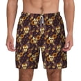 thumbnail image 1 of Lsque Mens Swim Trunks Sunflowers with Skull and Hand Pattern - Bathing Suit Compression Liner - Beach Swim Shorts Swimwear - (S-3XL) - Stretch Quick Dry -X-Large, 1 of 9
