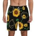 thumbnail image 1 of Lsque Mens Swim Trunks Sunflowers3 Pattern - Bathing Suit Compression Liner - Beach Swim Shorts Swimwear - (S-3XL) - Stretch Quick Dry -Small, 1 of 9