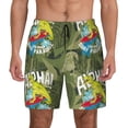 thumbnail image 1 of Lsque Mens Swim Trunks Surfing Dinosaur Pattern - Bathing Suit Compression Liner - Beach Swim Shorts Swimwear - (S-3XL) - Stretch Quick Dry -XX-Large, 1 of 9