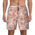thumbnail image 1 of Lsque Mens Swim Trunks Swan And Flowers3 Pattern - Bathing Suit Compression Liner - Beach Swim Shorts Swimwear - (S-3XL) - Stretch Quick Dry -X-Large, 1 of 9