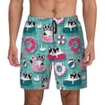 thumbnail image 1 of Lsque Mens Swim Trunks Swimming Bulldog Pattern - Bathing Suit Compression Liner - Beach Swim Shorts Swimwear - (S-3XL) - Stretch Quick Dry -Large, 1 of 9